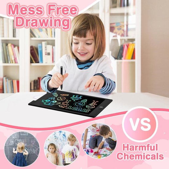 12 inch LCD-gafisch tablet draagbaar afwasbaar designpad - tekenbord voor kinderen en volwassenen-Blauw